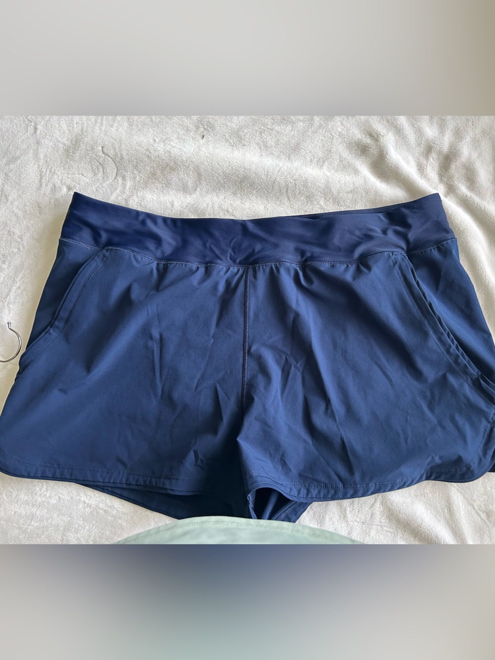 Lands' End Navy Swim Shorts with Side Pockets